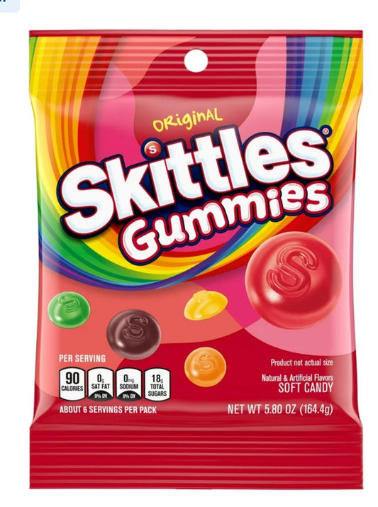 Skittles Original Gummy Candy - 5.8 oz Bag