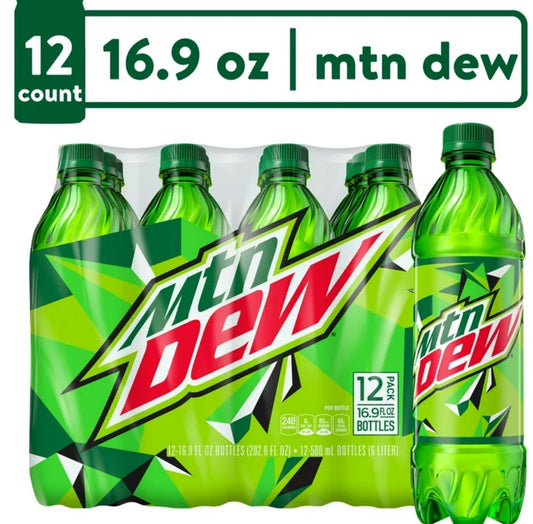 Mountain Dew Refresco Cítrico 16.9 Fl Oz, INDIVIDUAL