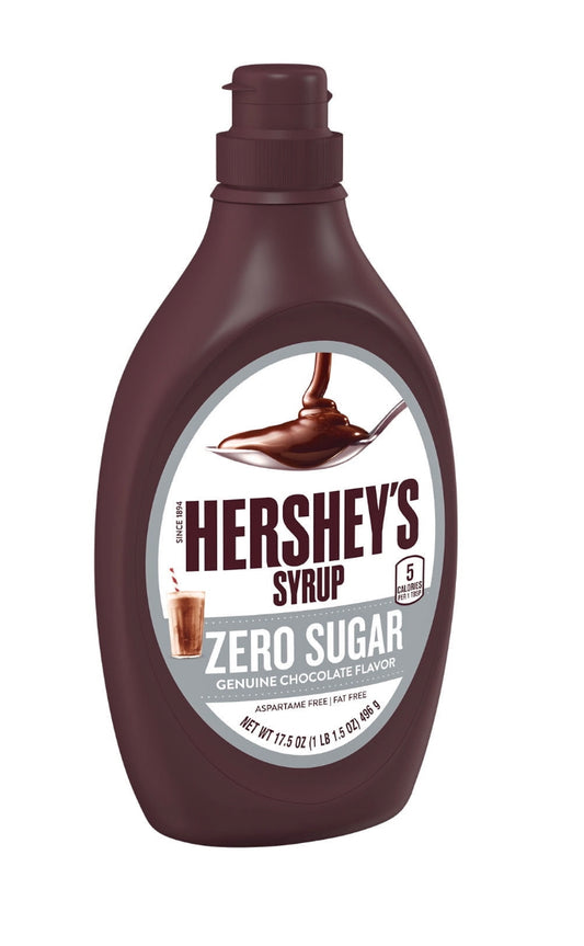 Hershey's Zero Sugar Chocolate Syrup, Bottle 17.5 oz