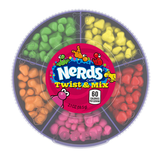 Nerds Twist & Mix Candy, Assorted Fruity Flavored Nerds Candy, 2.1 oz