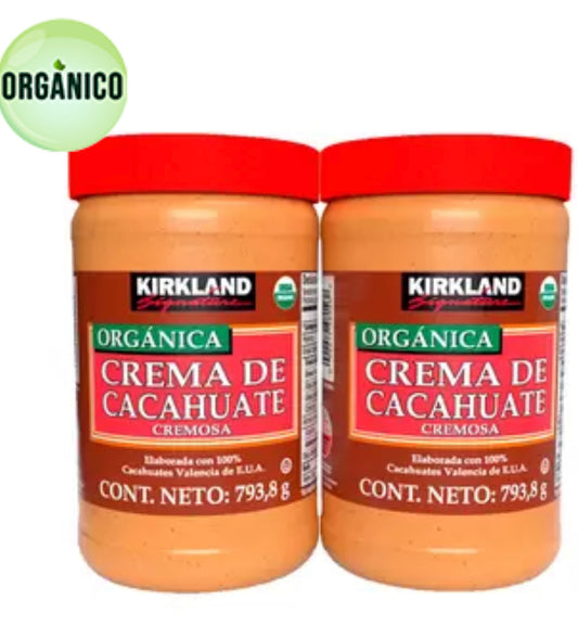 Kirkland Signature Crema de Cacahuate Orgánica 2 pzas de 793.8