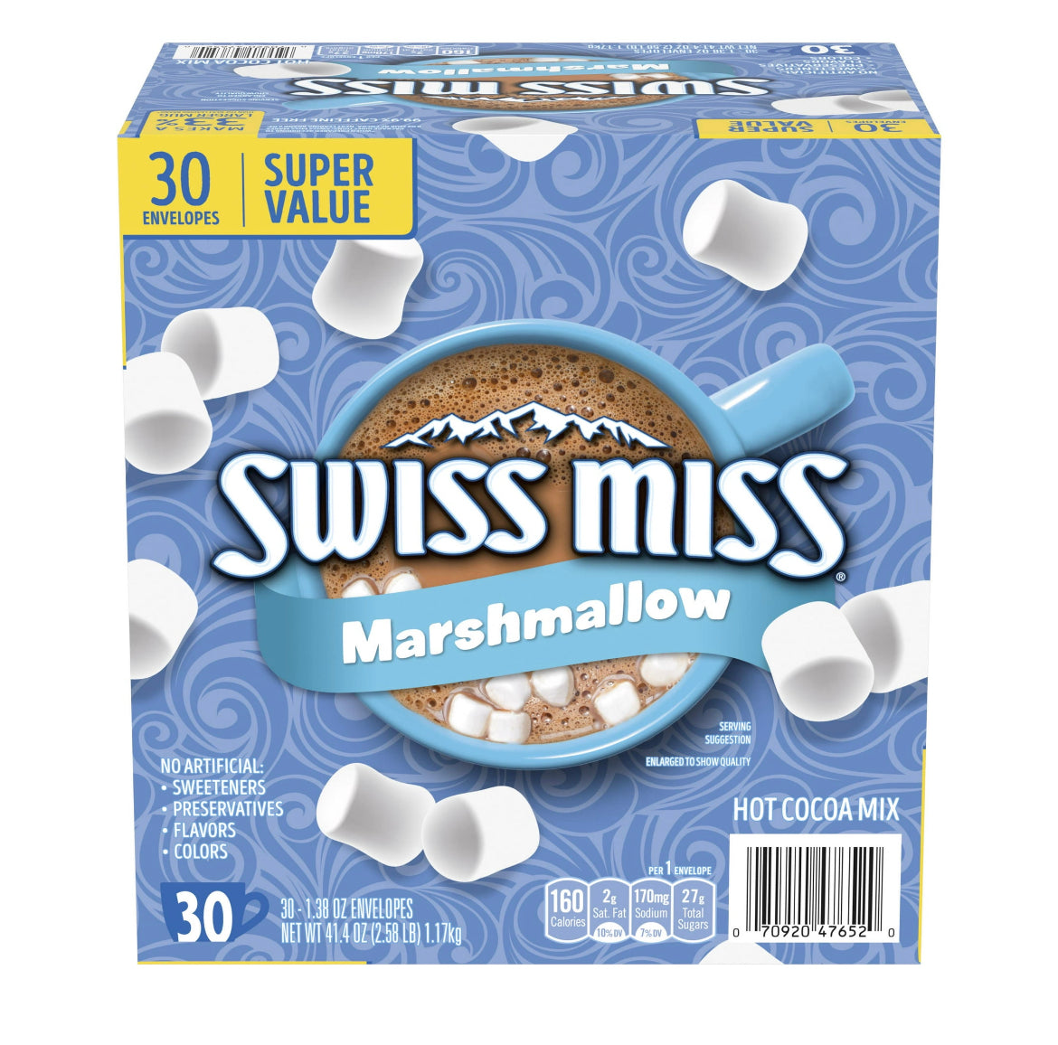 Swiss Miss Chocolate Hot Cocoa Mix With Marshmallows 30 Count Hot Cocoa Packets