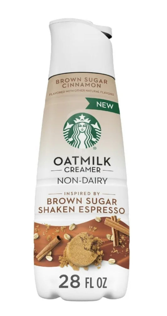 Starbucks Crema para Café con Leche, Azúcar Moreno y Canela Inspirada en el Espresso Batido con Azúcar Moreno, Botella de 28 fl oz