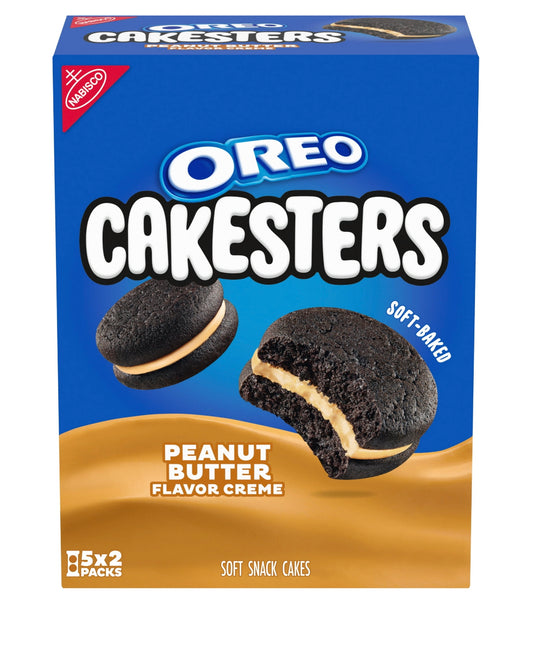 OREO Peanut Butter Creme Cakesters Soft Snack Cakes, 5 - 2.02 oz Snack Packs