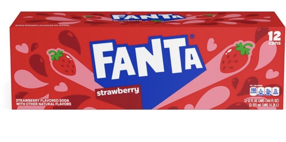 Fanta Strawberry Soda Pop Paquete de Refrigerador 12 fl oz