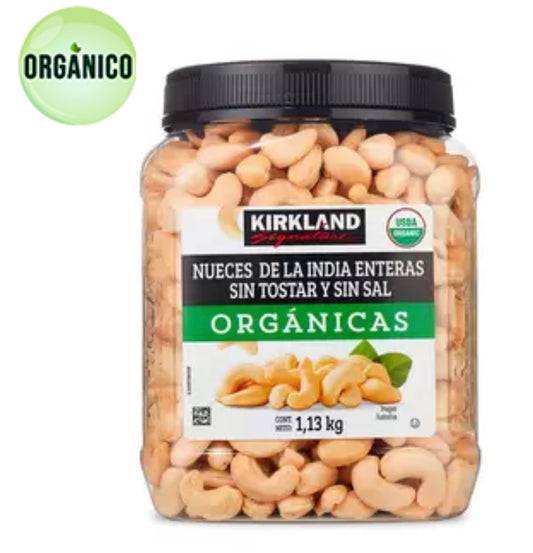 Kirkland Signature Nueces de la India Orgánicas sin Tostar y sin Sal 1.13 kg