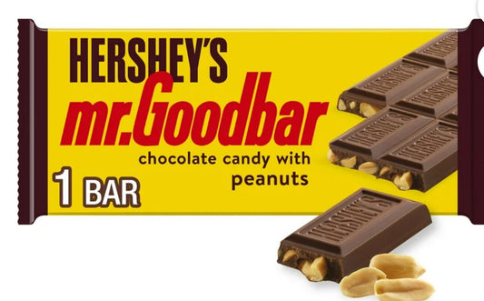 Hershey's Mr. Goodbar Chocolate con Maní Caramelo Tamaño Completo, Barra 1.75 oz