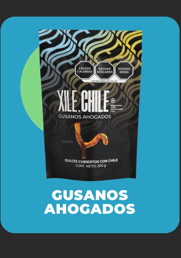 Xile Chile Gusanos ahogados