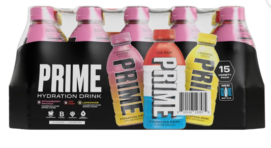Prime Paquete Variado de Bebidas Hidratantes Paquete de 15 Botellas de 12 Oz: