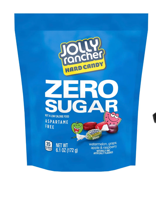 Jolly Rancher Zero Sugar Assorted Fruit Flavored Hard Candy, Bag 6.1 oz