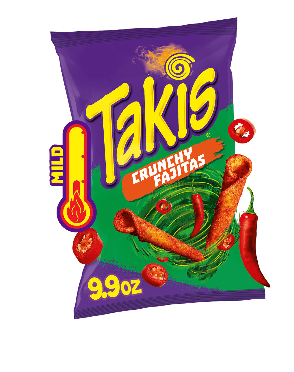 Takis Crunchy Fajitas 9.9 oz Sharing Size Bag, Fajita Rolled Tortilla Chips