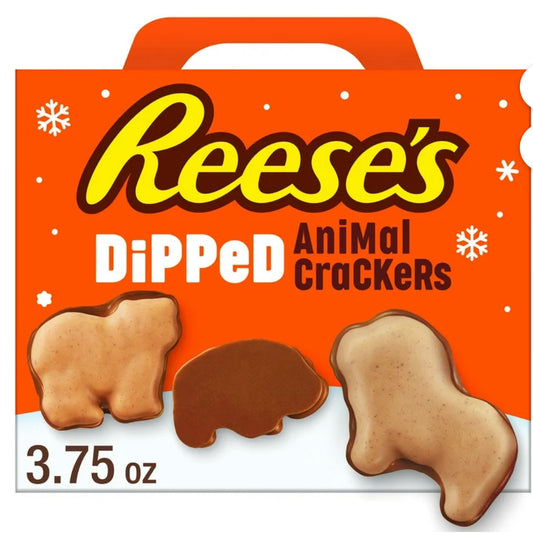 Reese's Galletas de Animales Bañadas en Navidad con Mantequilla de Maní y Chocolate con Leche Caja de 3.75 oz