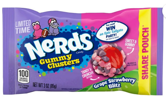 Nerds Uva Fresa Blitz Racimos de Gominolas 3 Onzas