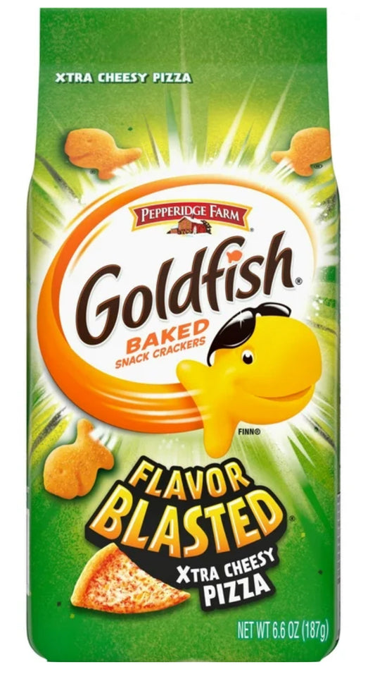 Goldfish Galletas Sabor a Pizza Extra Queso, Bolsa de 6.6 oz.