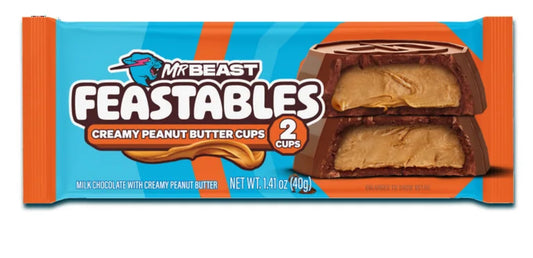 Feastables MrBeast Peanut Butter Cups, 1.41 oz (35g), 2 Count