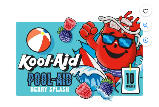 Kool Aid Jammers Summer Blast Boomin' Berry Kids Drink 0% Juice Box Pouches, 10 Ct Box, 6 fl oz Pouches