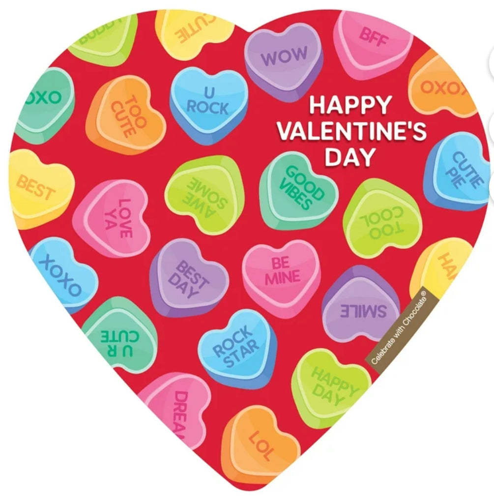 Elmer Chocolate Surtido Chocolate Social Media Conversación Corazón 2oz 5 Piezas