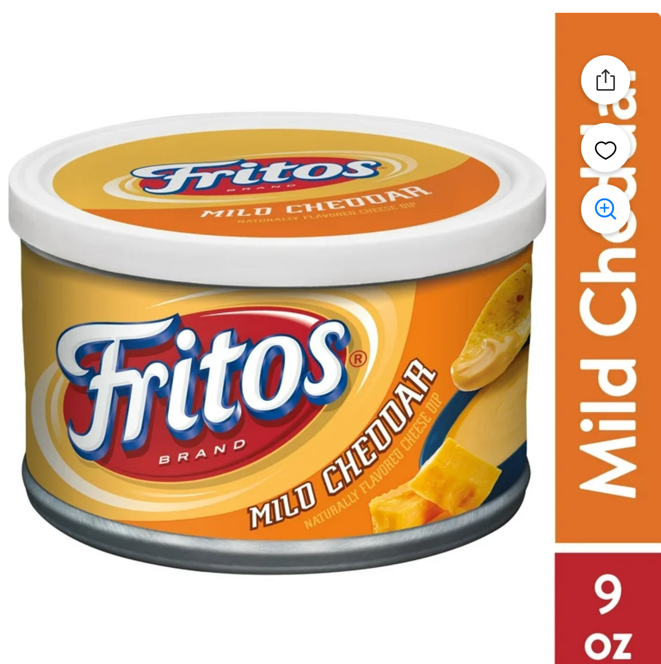 Fritos Dip de Queso Sabor Cheddar Suave, Lata de 9 oz Estable en Estante