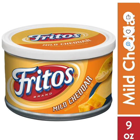 Fritos Dip de Queso Sabor Cheddar Suave, Lata de 9 oz Estable en Estante