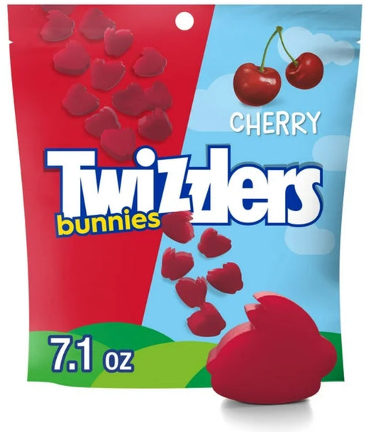 Twizzlers Caramelo de Pascua Cherry Bunnies, Bolsa 7.1 oz