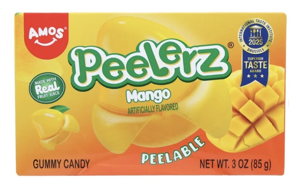 AMOS Caja de Teatro de Mango Peelerz, sin Gluten, Leche Ni Nueces, 1 Unidad, 3