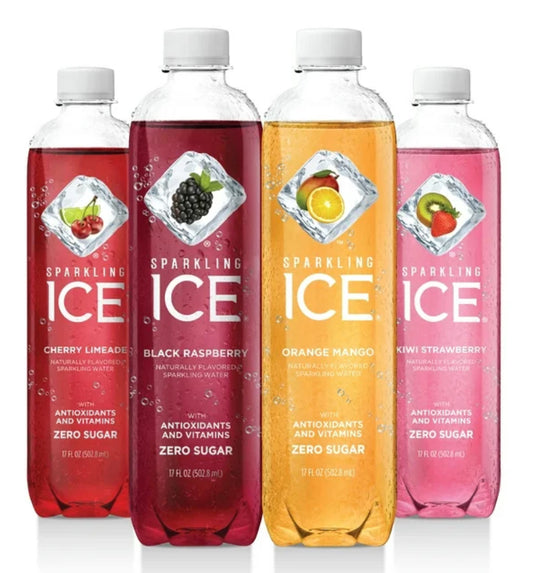 Sparkling Ice® Variety Pack, 17 Fl Oz, 12 Count (Black Raspberry, Cherry Limeade, Orange Mango, Kiwi Strawberry