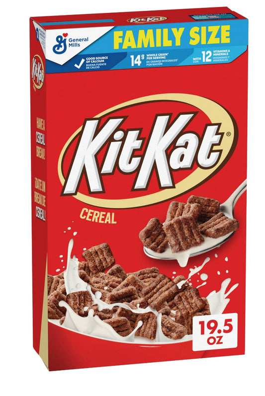 KIT KAT Chocolatey Breakfast Cereal Made with Whole Grain, Family Size, 19.5 oz