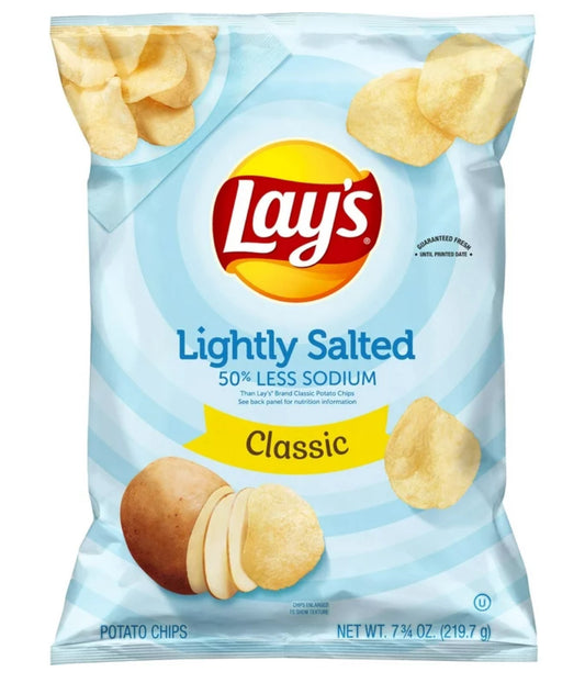 Lay's Potato Chips, Lightly Salted Classic Flavor, 7.75 oz Bag