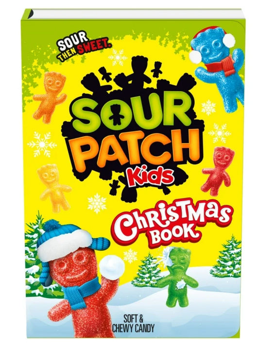 SOUR PATCH KIDS Libro de Cuentos Navideños, Relleno de Calcetines, Caja de 3.4 oz de Dulces Suaves y Masticables