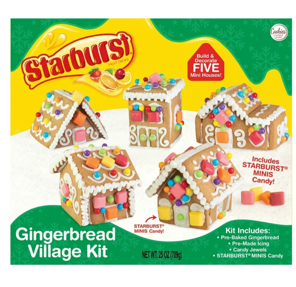 Starburst Kit de Caja de Pueblo de Pan de Jengibre 25 Oz, 1 Unidad