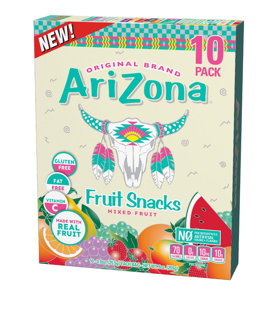 AriZona Mixed Fruit Snacks, 0.9 oz, 10 count