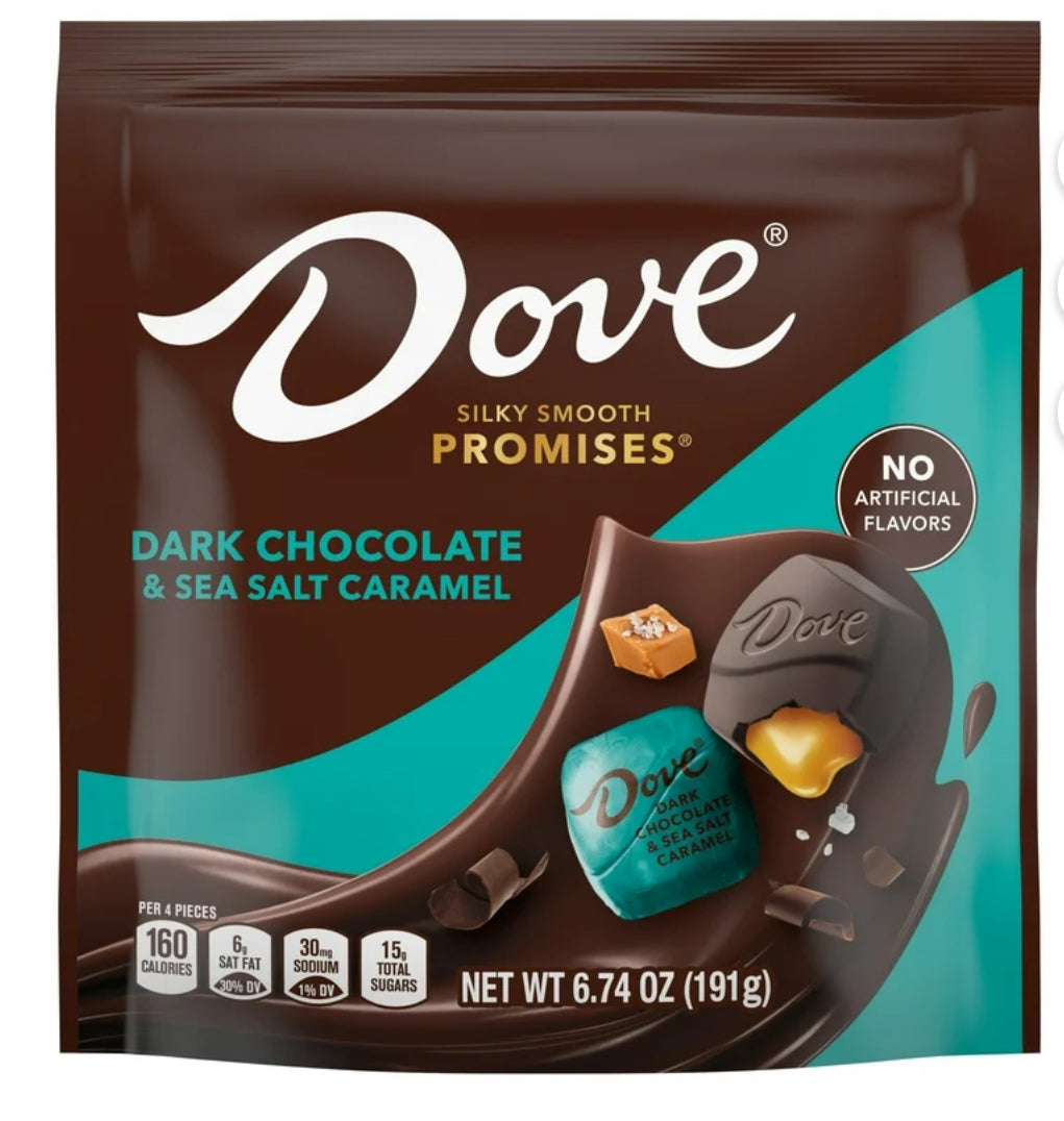 Dove Dark Chocolate & Sea Salted Caramel Promises - 6.74 oz Plastic Bag