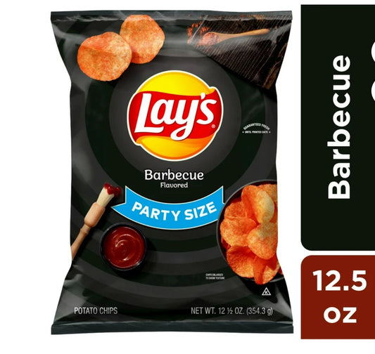 Lay's Barbeque Potato Snack Chips,Party Size, 12.5 oz.Bag