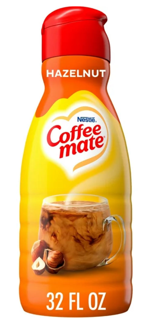 Nestle Coffee Mate Hazelnut Liquid Coffee Creamer, 32 fl oz