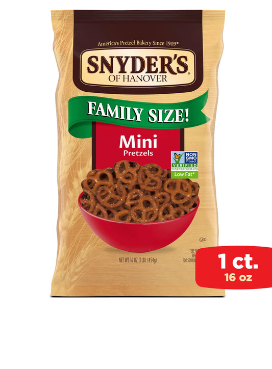 Snyder's of Hanover Pretzels, Mini Pretzels, Family Size 16 oz