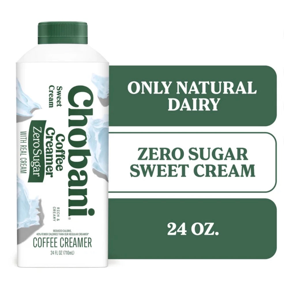 Chobani Crema de Café sin Azúcar Crema Dulce Caja de 24 fl oz