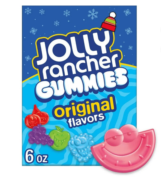 Jolly Rancher Gomitas Caramelo Navideño con Sabor a Frutas Variadas, Caja de Regalo 6 oz