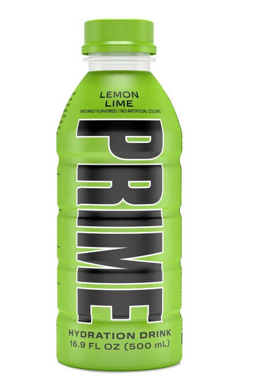 Prime Hydration Drink, Lemon Lime, 16.9 fl oz, Single Bottle