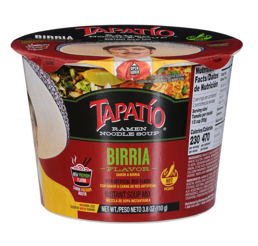 Tapatio Ramen Birria Bowl, 3.8oz