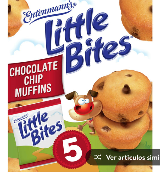 Little Bites Muffins de Chispas de Chocolate 5 Packs, Mini Muffins Suaves, Paquete Múltiple de 8.25 oz