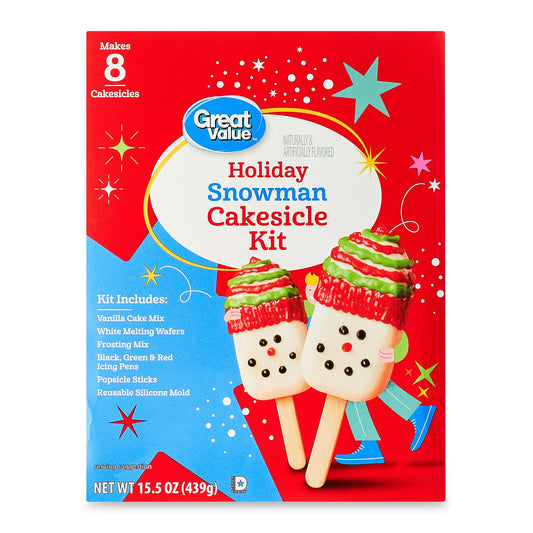 Great Value Kit de Pastelería de Muñeco de Nieve Navideño 15.5 oz