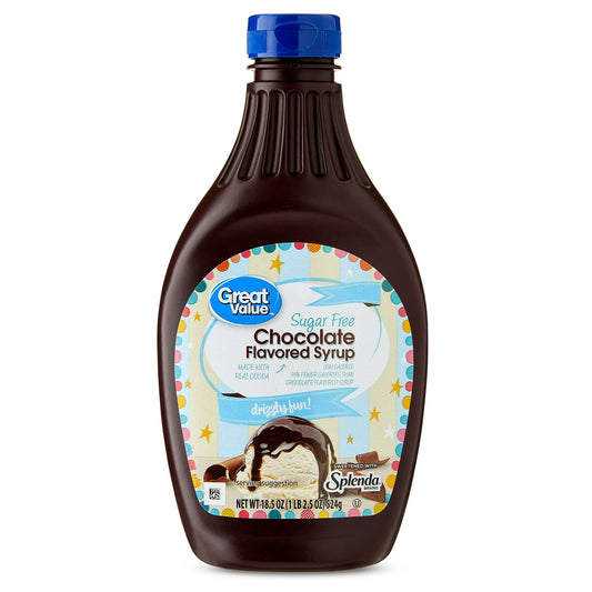 Great Value Jarabe con Sabor a Chocolate sin Azúcar 18.5 oz