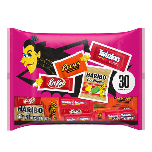 Hershey Assorted Caramelo de Halloween con Sabor a Tamaño Snack, Bolsa de 12,48 oz, 30 Piezas