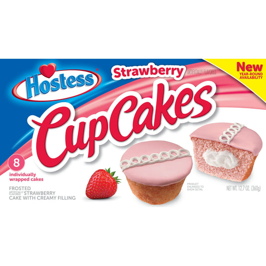Hostess Cupcakes de Fresa 8 Unidad 12.7 Onzas