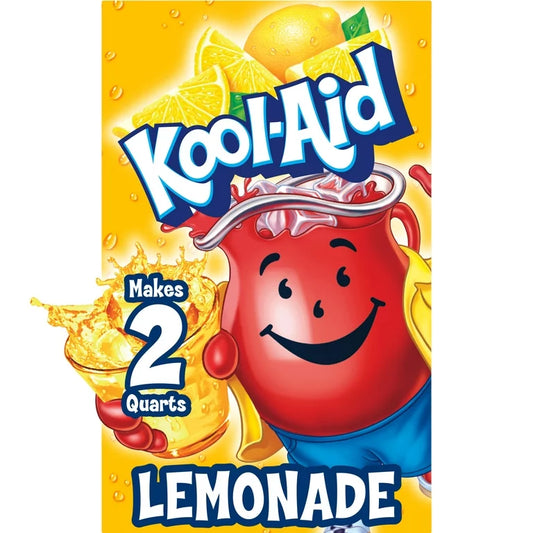 Kool-Aid Unsweetened Lemonade Naturally Flavored Powdered Soft Drink Mix, 0.16 oz Packet