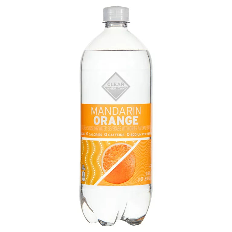 Clear American Sparkling Water, Mandarin Orange, 33.8 fl oz