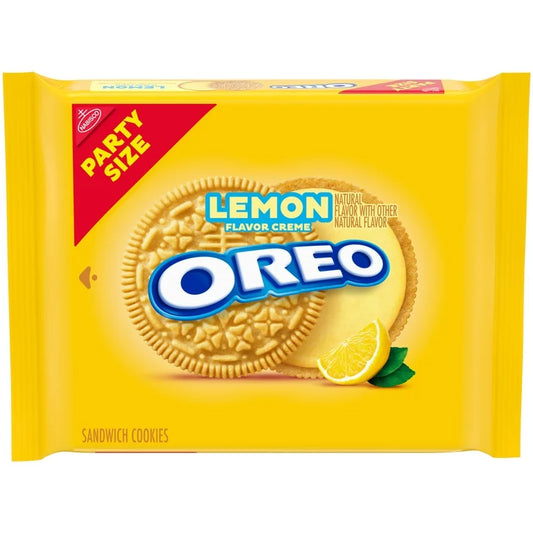 OREO Lemon Creme Sandwich Cookies, Party Size 1 LB