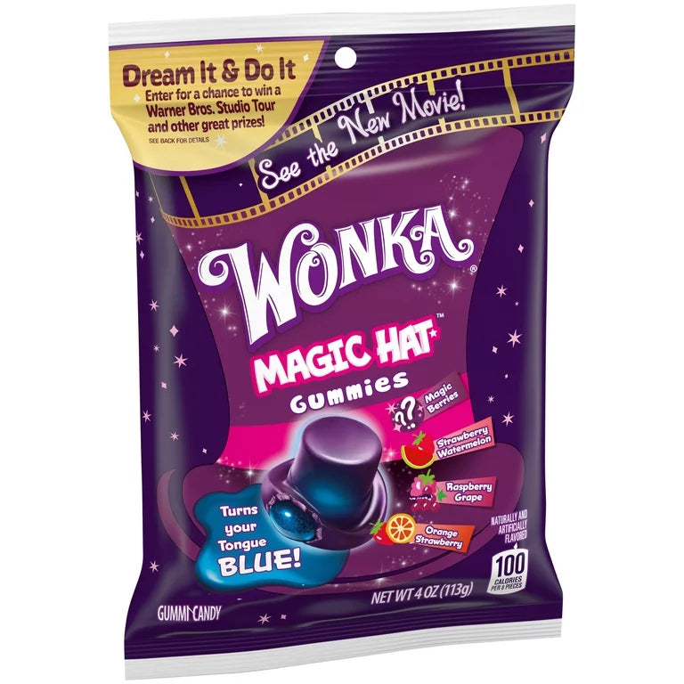 Wonka Magic Hat Fruit Flavored Gummy Candy, 4oz