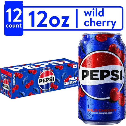 Pepsi WILD Cherry soda  Pop,12 fl Oz
