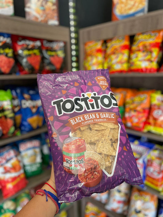 Tostitos Rouns tortilla chips black bean y garlic 9oz. - LOOP MX